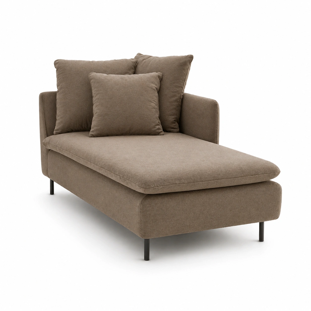 Chaise longue taupe moderna individual-orderkivo